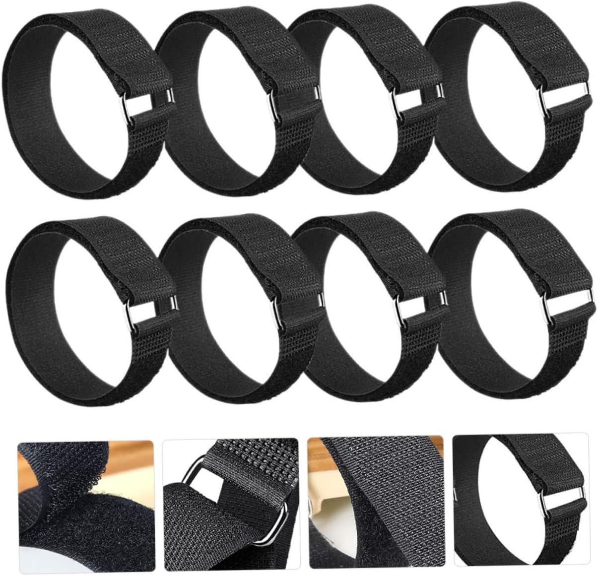 BESTYASH 4pairs Shoe Grippers for Ice and Snow Slip Shoes Crampons Mountaineering Ice Grippers Wide Straps