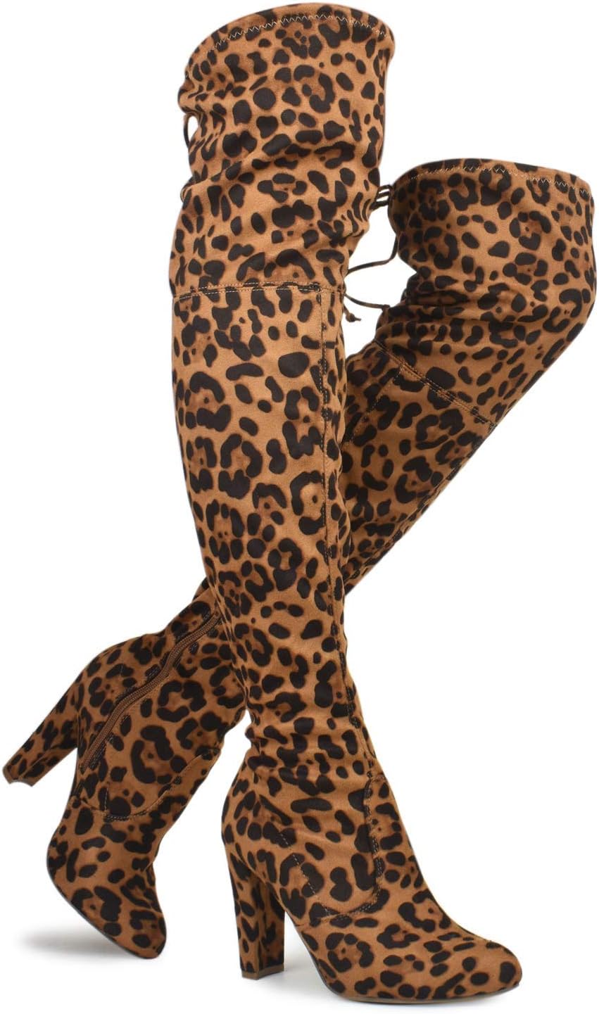 Premier Standard Women's Over The Knee Boot - Sexy Over The Knee Pullon Boot - Trendy Low Block Heel Shoe - Comfortable Boot