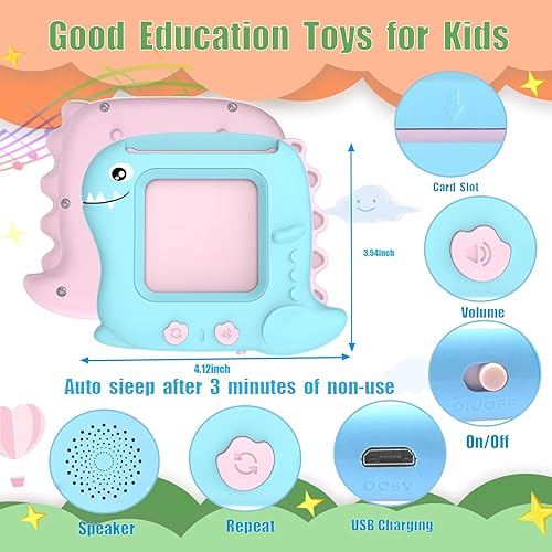 Miniatura 14 de Tarjetas didácticas parlantes para niños pequeños de 1, 2, 3, 4, 5 años, juguete sensorial de terapia del habla de bolsillo y autismo con 336