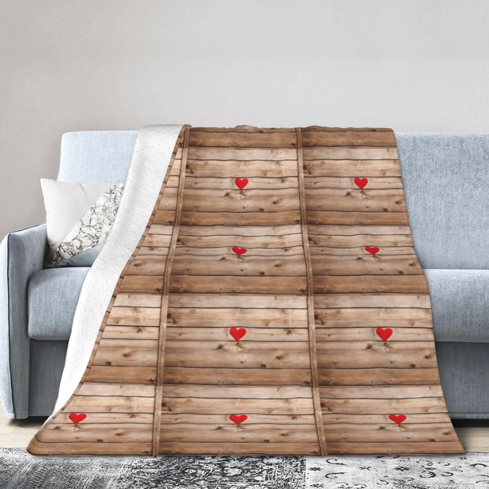 Couverture personnalisée en flanelle 203x152 cm pour lit et canapé