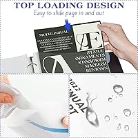 Vista 5 de Separadores de carpetas y protectores de hojas para carpeta de anillos de 2/3/4 – 3 juegos de 24 fundas de plástico A4 con 8 fundas para carpeta