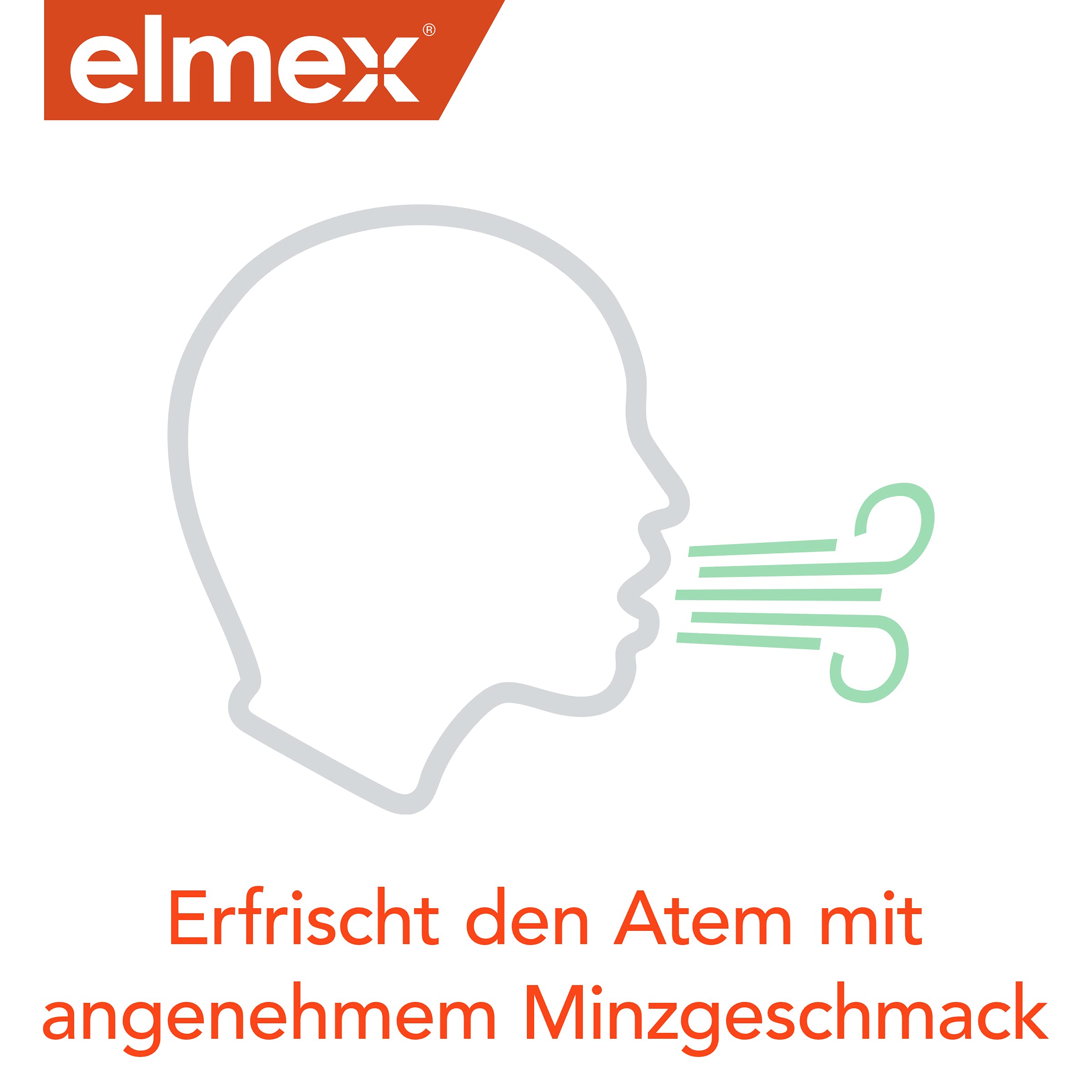 elmex Balsamo per la bocca, protezione carie, 6 x 400 ml, pulizia antibatterica dei denti senza alcool, protegge efficacemente dalla carie, per l'uso quotidiano con doppio scudo di calcio attivo
