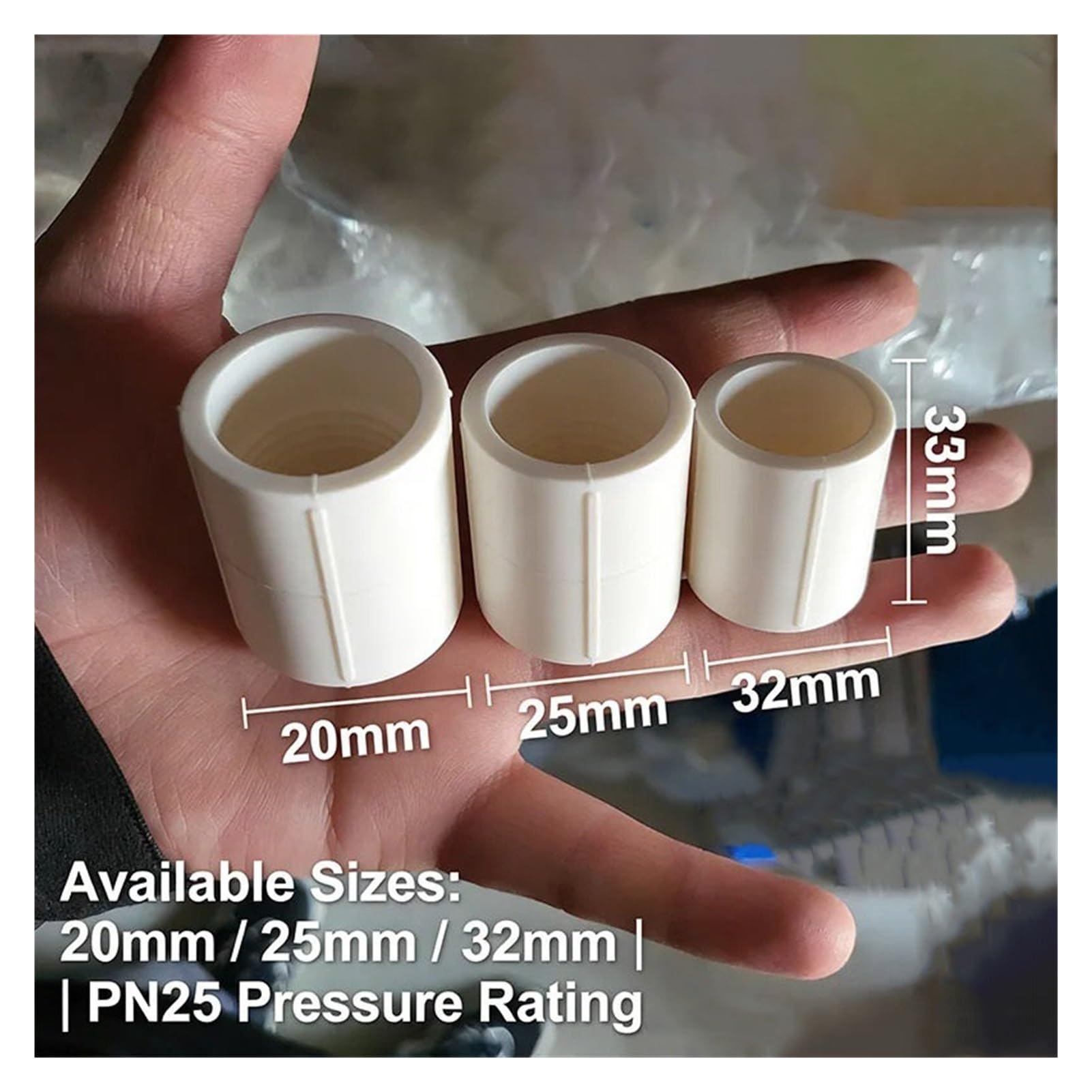 Raccords de tuyaux en plastique, raccords de tuyaux en plastique, connecteur droit, adaptateur d'eau for la plomberie, 10 pièces, 20/25/32mm(10pcs elbow,25mm)