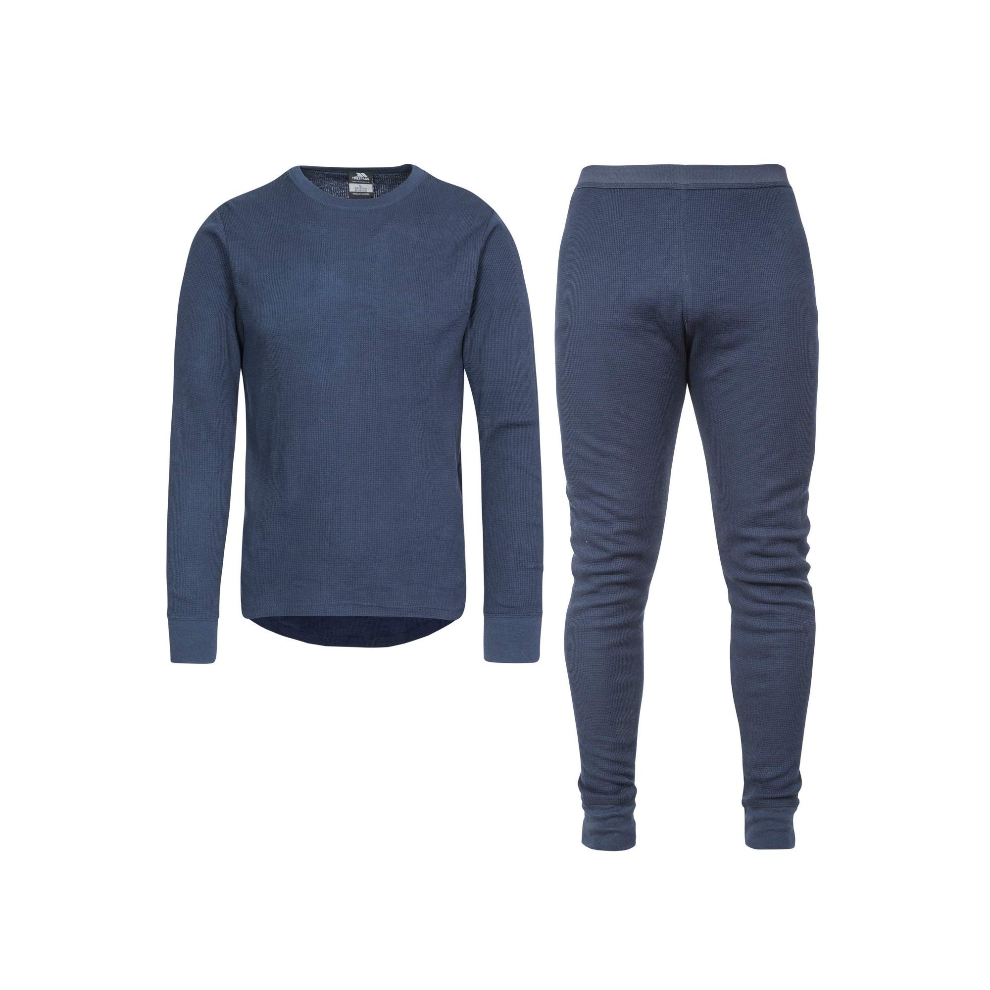 Trespass Men's Navy Unisex Mystery Thermal Baselayer Set (Xs) (Navy)