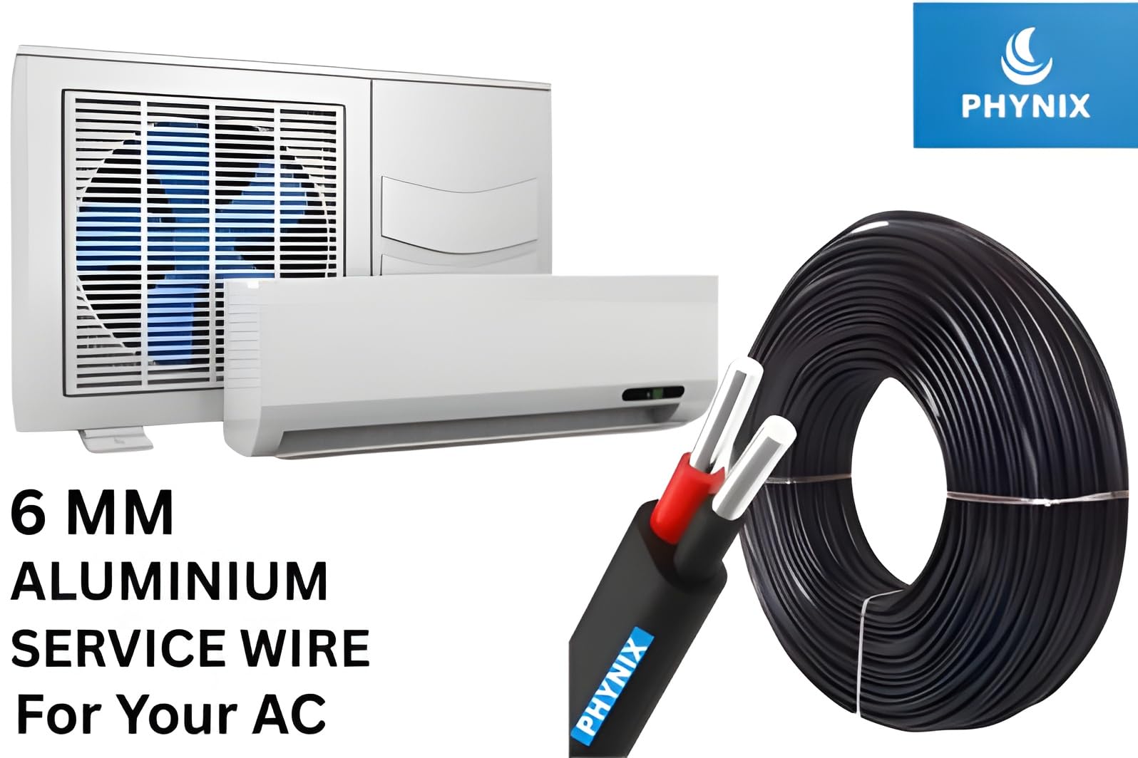 PHYNIX 6mm Aluminium Wire - 90m, High Conductivity -2 PHYNIX 6mm Aluminium Wire - 90m, High Conductivity -2