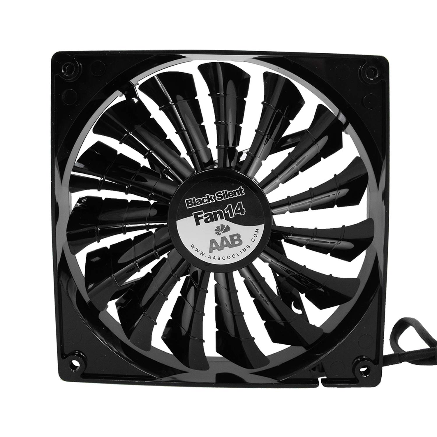 AABCOOLING Black Silent Fan 14 - Un Silencioso y Muy Efectivo Ventilador PC, Fan 140mm, Ventilador 12V Coche, Ventilador de Portatil, Ventiladores, 104 m3/h, 1000 RPM - 3 Piezas 18,6 dB (A)