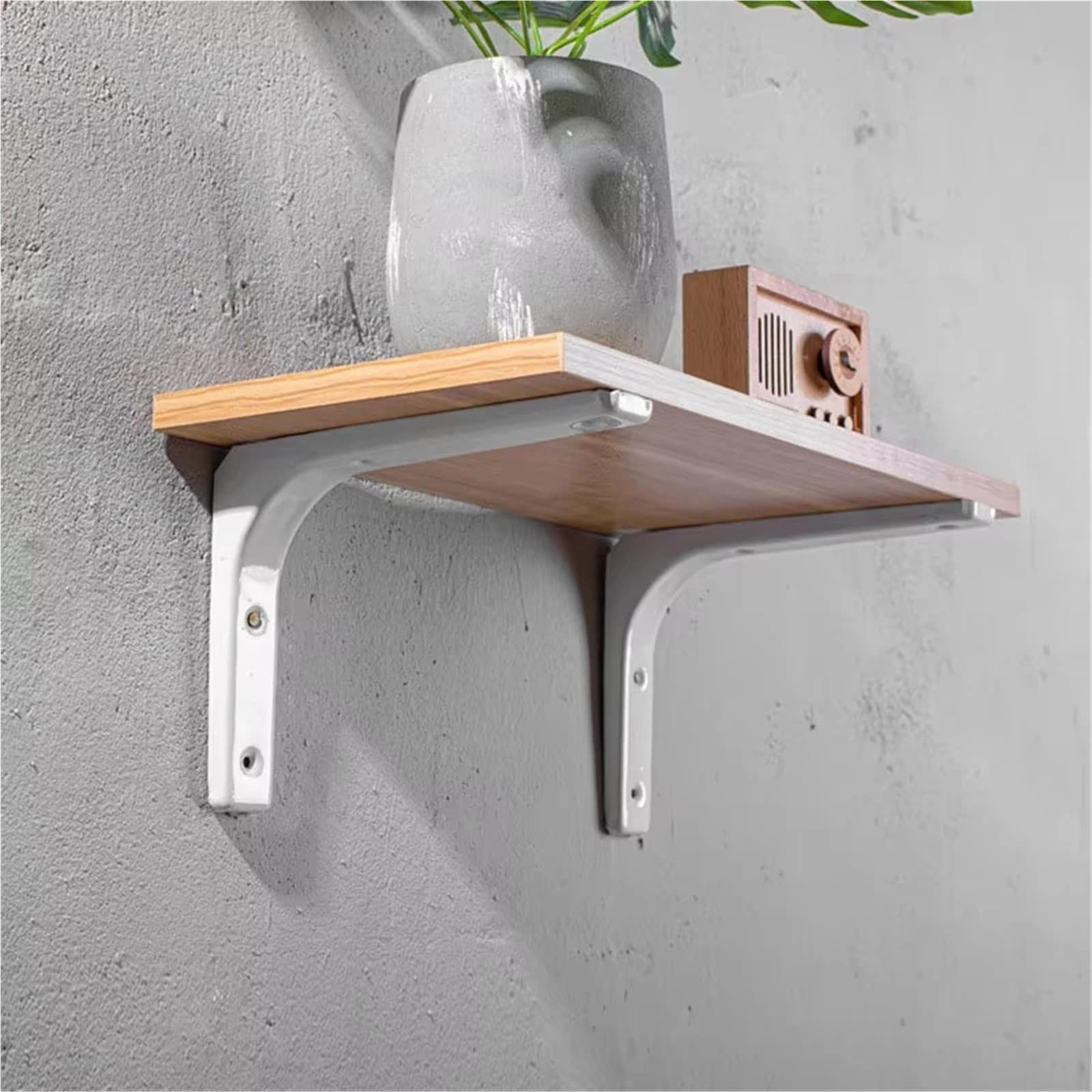 Escuadras Metalicas 2 soportes de montaje en pared for estantes acero inoxidable resistentes, ángulo blanco, for fijación muebles