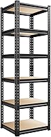 REIBII 6-Tier Heavy Duty Garage Shelving 2250LBS Capacity Adjustable Metal Storage Shelves 16x16x72 for Pantry Closet Kitchen Basement