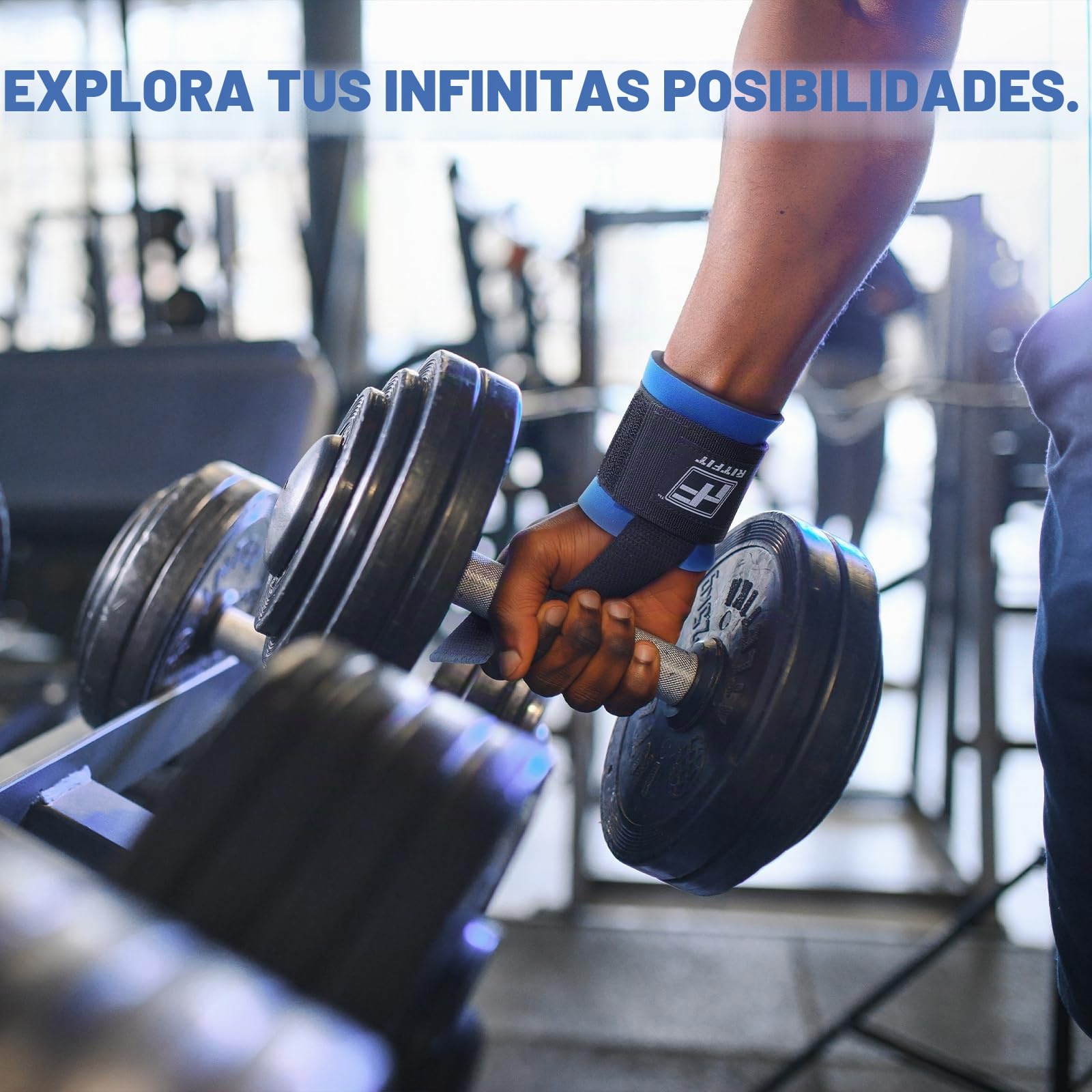 RitFit Correas de levantamiento + protector de muñeca para levantamiento de pesas, culturismo, MMA, levantamiento de potencia, entrenamiento de fuerza ~ hombres y mujeres