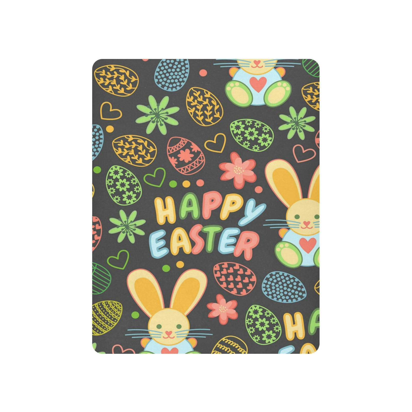 Moudou Easter Rabbit Playard Sheet for Boy Girls, Soft Breathable Fitted Toddler Sheet for Standard Playard Bed Mattress, 39 x 27 x 5 Inch