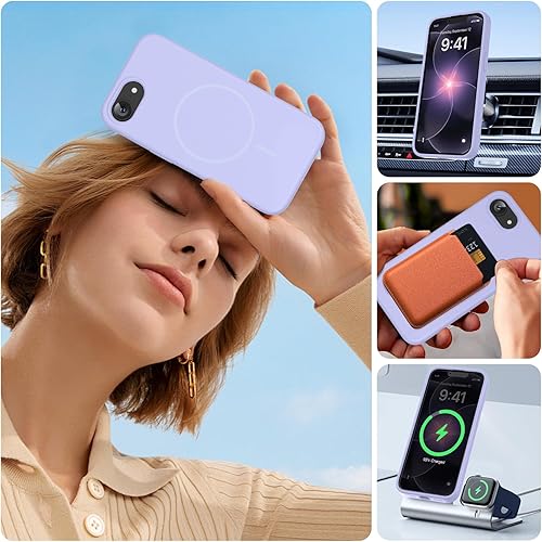 Miniatura 488 de Miracase Funda diseñada para iPhone 13 Pro Max con protector de pantalla, [forro de microfibra suave antiarañazos], funda protectora de silicona