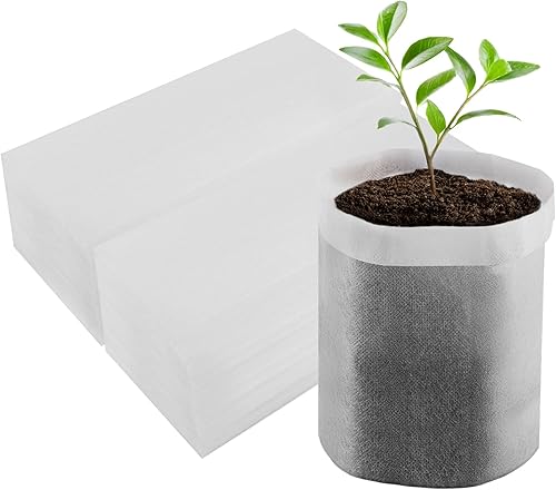 ENPOINT 100 bolsas grandes, de 8 x 10 pulgadas, bolsa de cultivo de plántulas de tela no tejida, bolsas de semillas para plantar clones de corte de