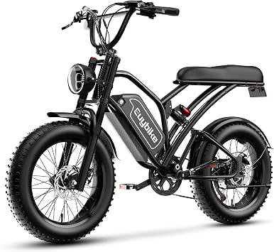 EUYBIKE Electric Bike for Adults, 2000W/3000W Peak Single/Double Motor with 48V/52V 25AH/30AH Battery, 20"x4.0" Fat Tires 35MPH/37MPH Ebike, Dual Hydraulic Disc Brake Full Suspension Electric Bicycle