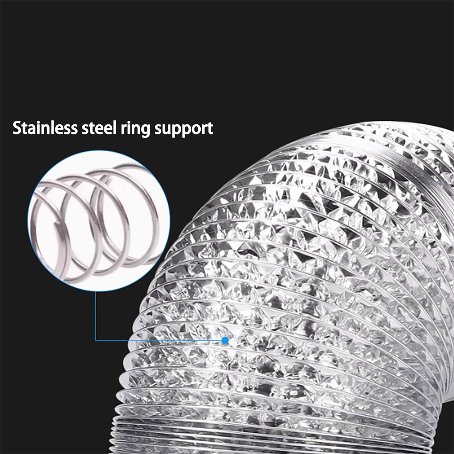 Genérico Tubo de Ventilación Flexible de Aluminio de 200mm