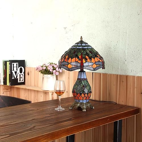 Miniatura 3 de Bieye L10566 - Lámpara de mesa con diseño complicado de 12 pulgadas de ancho, base iluminada para sala de estar, mesita de noche, decoración del