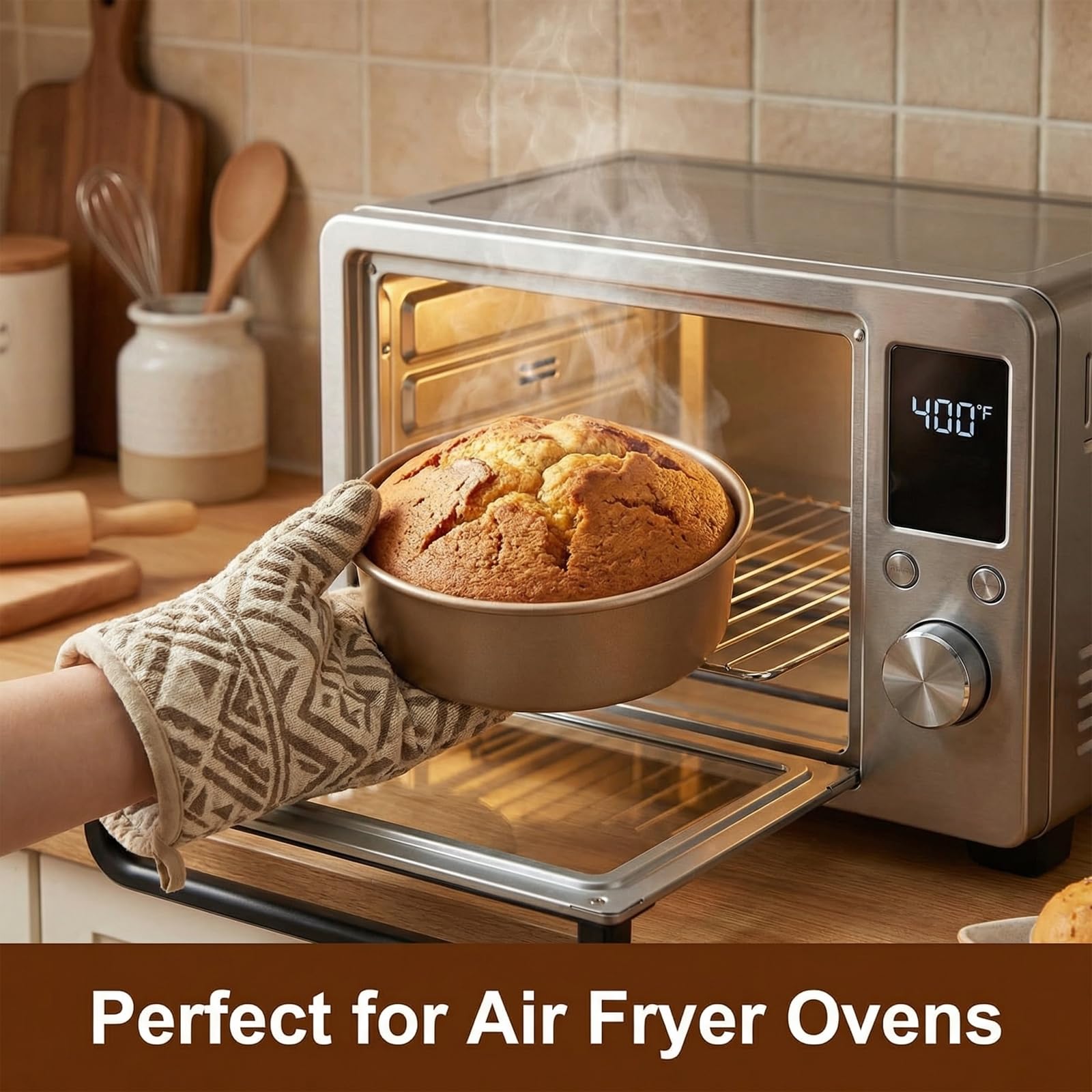 2 Piezas Molde Huevos Air Fryer, Moldes Air Fryer, Huevos Freidora de Aire, Accesorios Airfryer para Huevo, Sándwiches, Cupcakes, Hamburguesa, Magdalenas y Tortitas — view 7