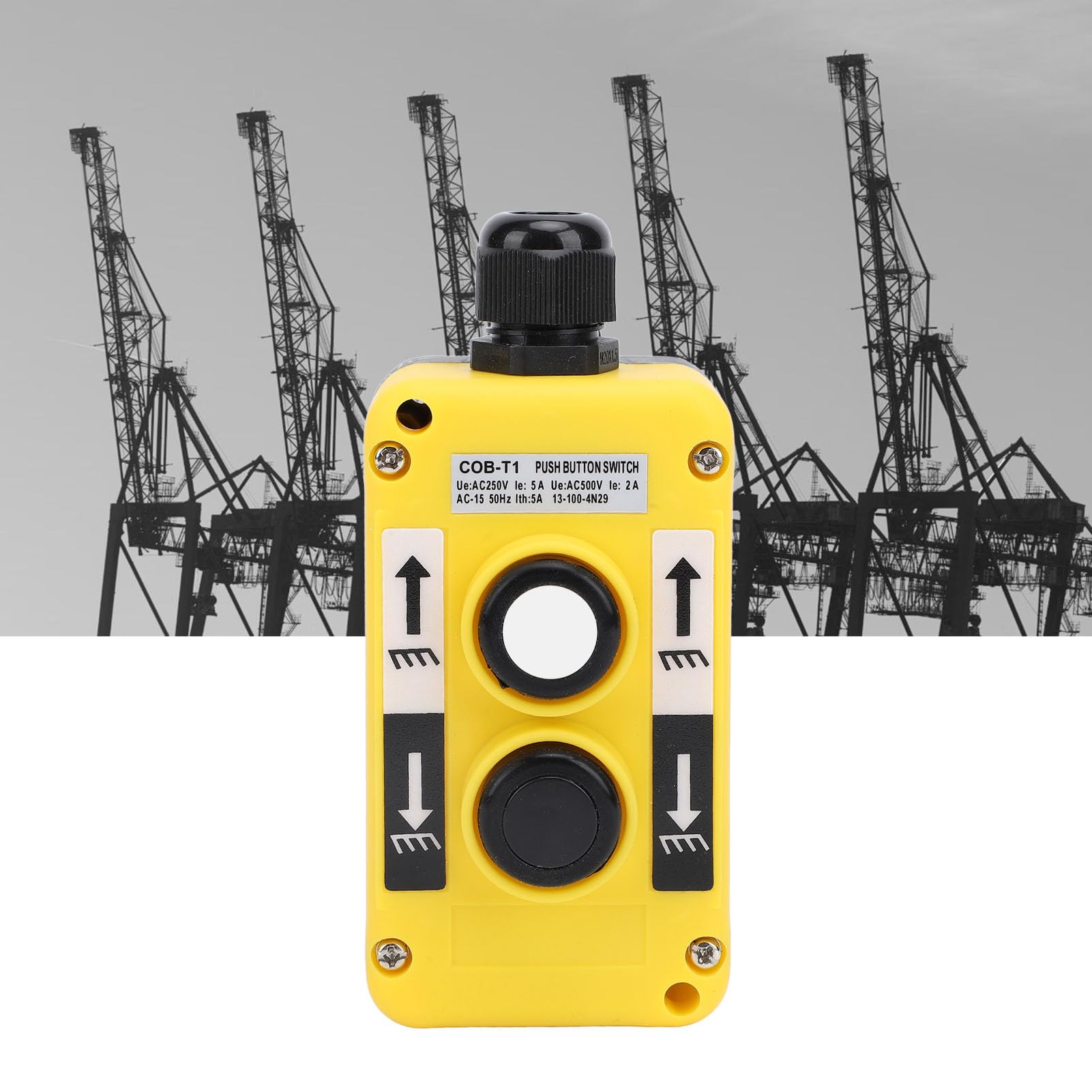 Interrupteur à Bouton-poussoir Pour Grue De Levage électrique, Cadre De Fixation De Contrôleur Anti-pluie, Conception De Bouton Ergonomique Pour L'automatisation Industrielle