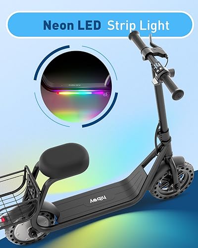 Miniatura 3 de Hiboy ES1Q2 Lite Electric Scooter with Seat for Kids Ages 410, LED Lights, UL Certified, 6.59.3 MPH, 40100W Motor, Easy Control
