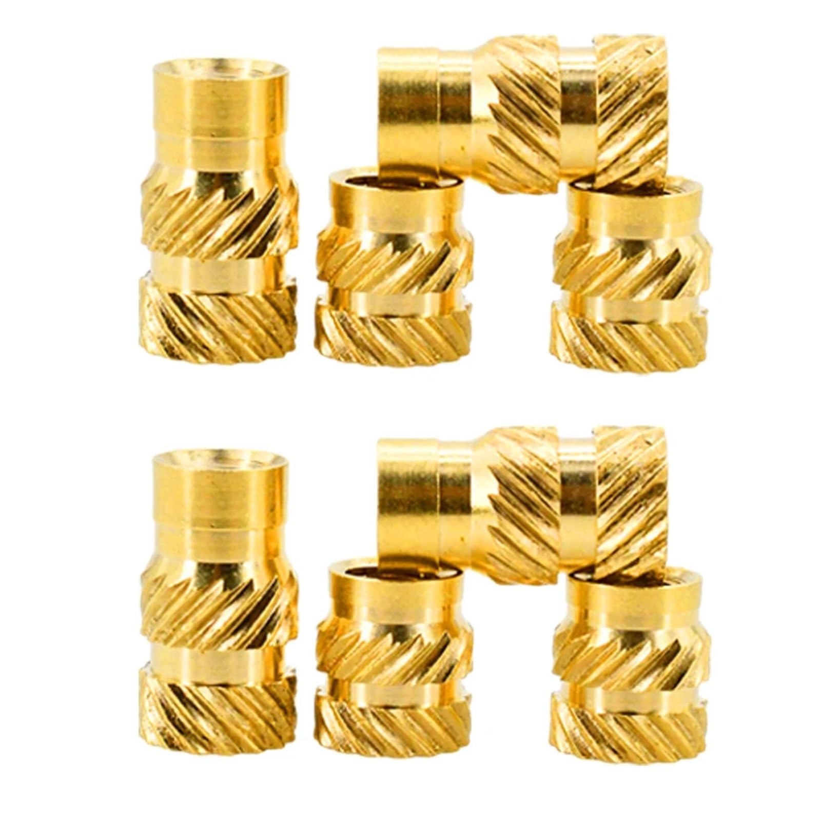 Insertos Roscados LatóN 500 Uds M3 M4 tuerca de inserción roscada latón moleteado prensa de calor de fusión en caliente Nutsert inserto de cobre integrado for impresora 3D Para PláStico Impresora 3d(L