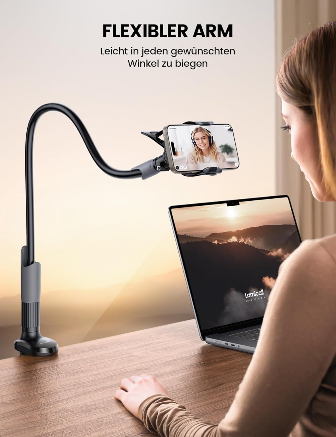 Telefontartó használat közben