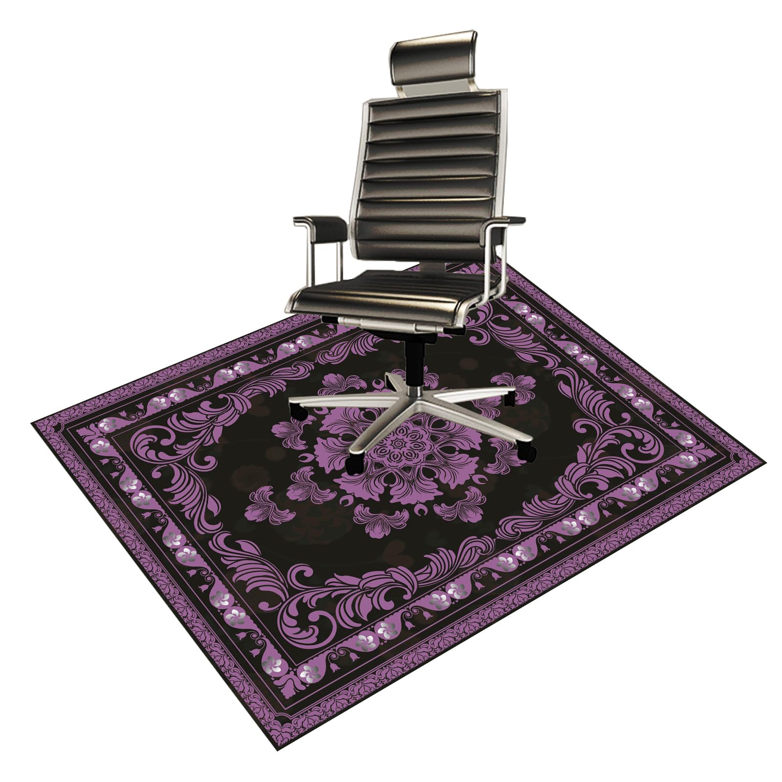 BYINGWD Office Chair Mat for Hardwood Floor Desk Mat, Computer Gaming Mat (Purple, 36'x48')