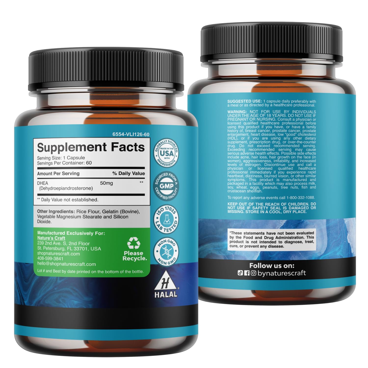 DHEA Supplement for Women & Men - Hormone & Mood Stability Support - 60 Ct — Amazon image 7