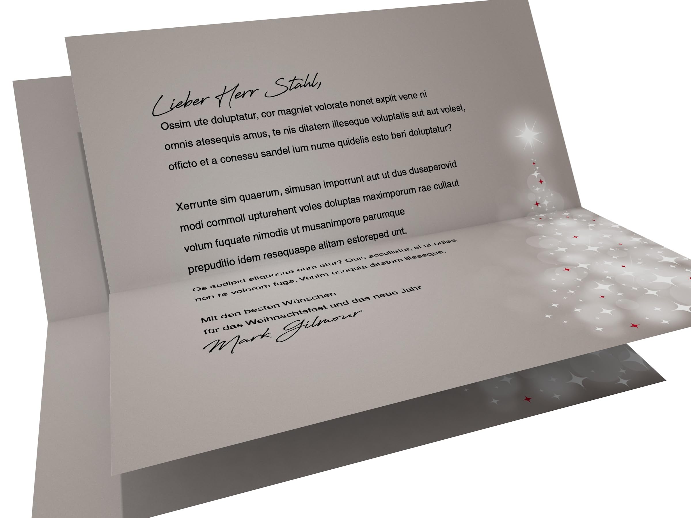 'Tarjetas de Navidad con sobres, Set de 100 Diseño "verträ umter Árbol de luz azul, – Tarjetas Incluso imprimibles