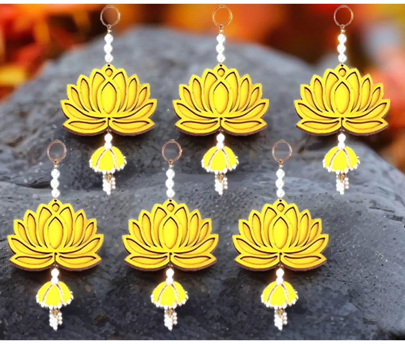 BENAVJI Handmade Wall Decor Lotus with Ball Style Hanging for Home Decor,Diwali Decor,Wedding and All Festival Decor Pack of 6 (B0BHNM6YHR) Amazon Price History, Amazon Price Tracker
