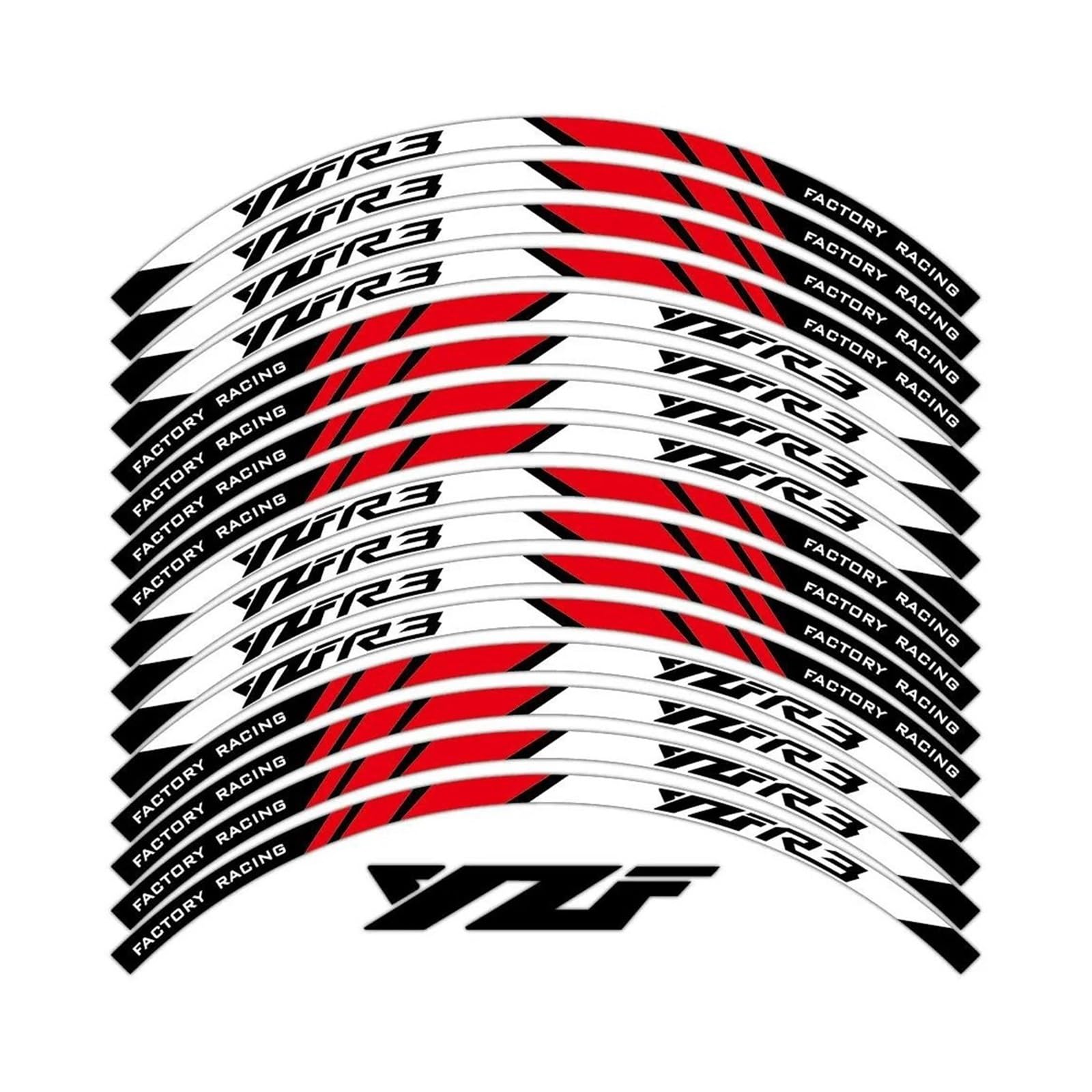 do YZF R3 YZF R3 YZFR3 YZF R3 odblaskowa naklejka na koła wewnątrz naklejki na piastę paski taśma wodoodporne naklejki (wielokolorowe)
