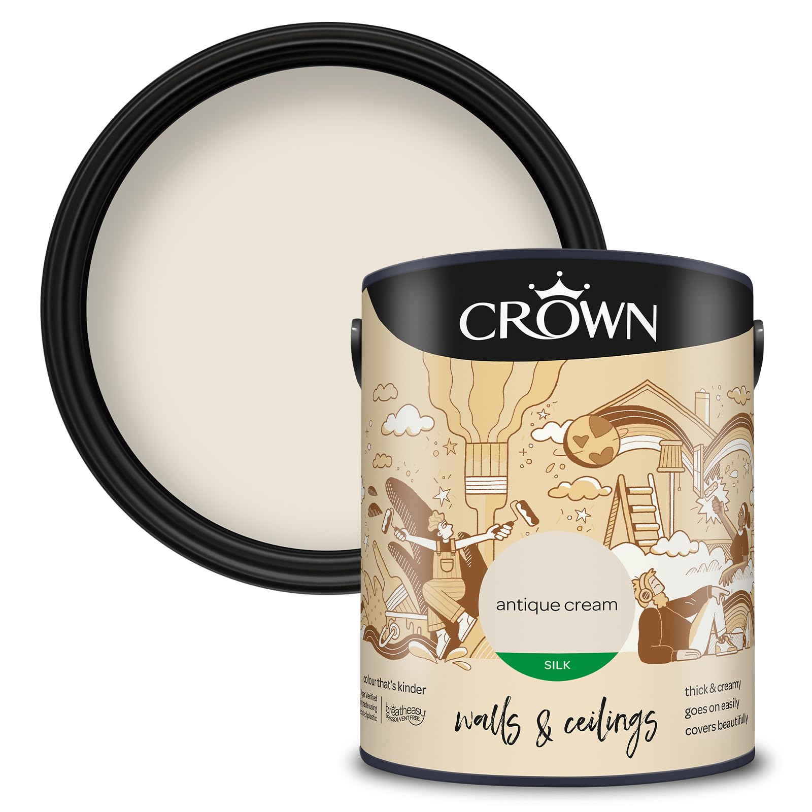 Crown Retail Core Emulsion Silk Antique Cream 5 L