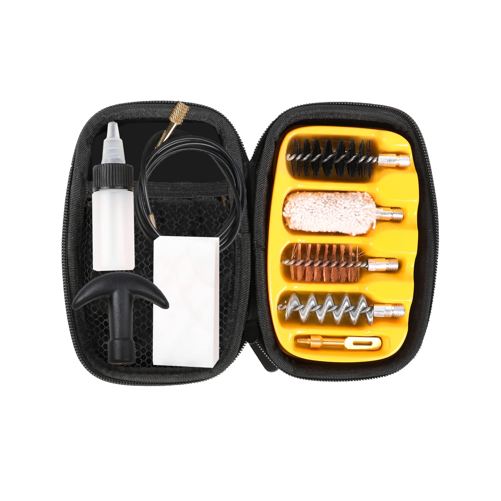 BoreKare 12 Gauge Shotgun Cleaning Kit, Gun Cleaner Supplies with Phosphor Bronze Nylon Steel Sprial Brushes Cotton Mop Brass Slotted Tip