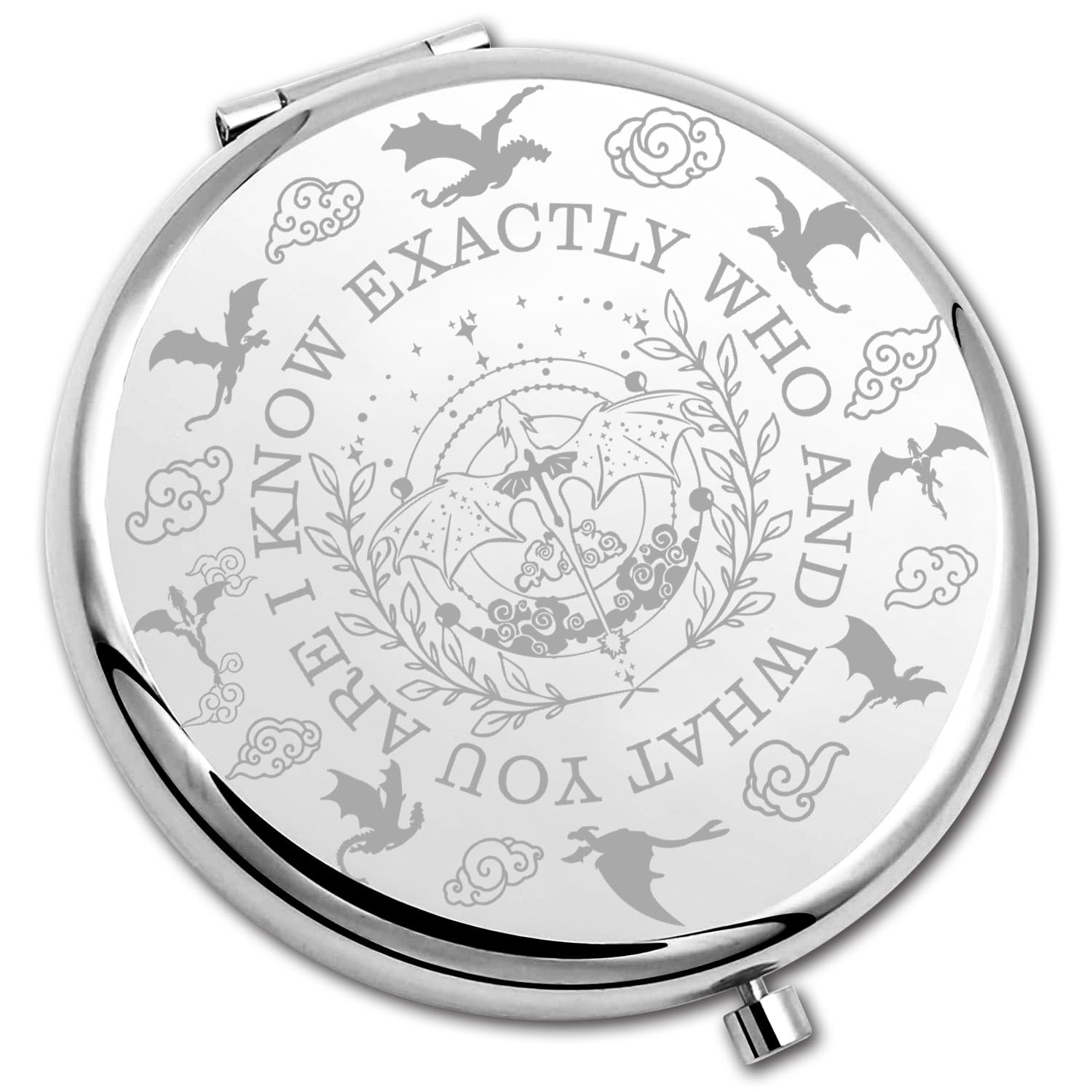 PLITI I Know Exactly Who and What You Are Dragon Compact Mirror for Book Lovers (What They Are CM)-image-9