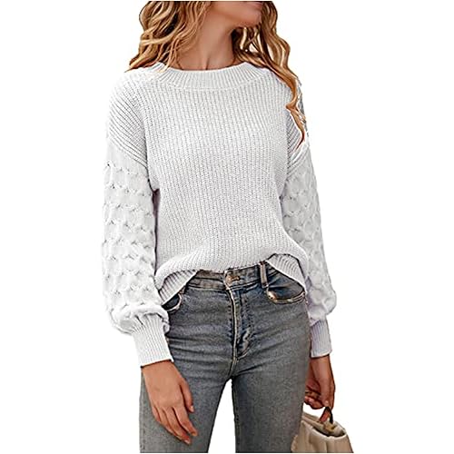 PRETTYGARDEN Women's Fall 2025 Pullover Sweater Casual Long Sleeve Loose Chunky Knit Tops Blouse Winter Fashion Clothing