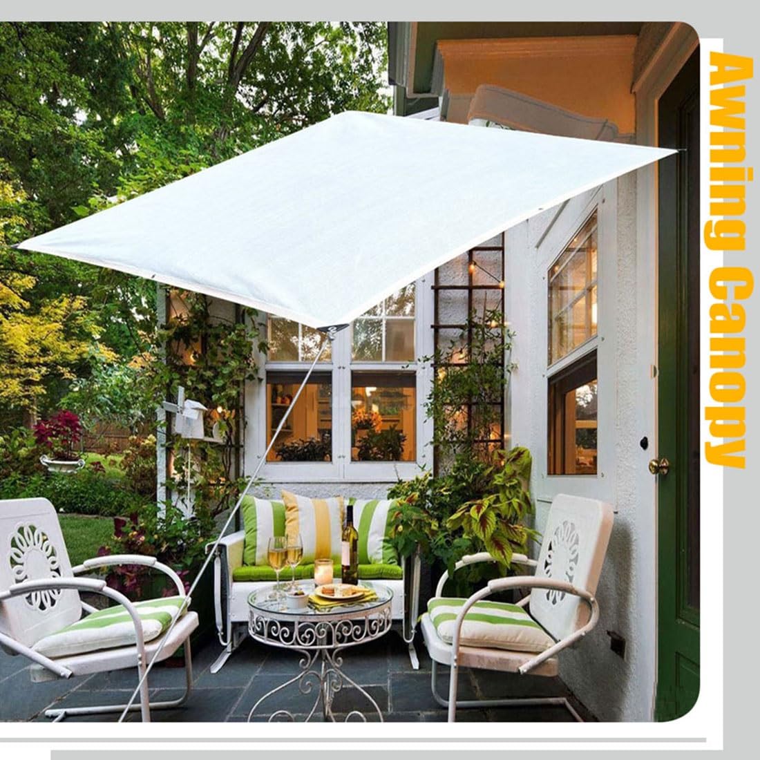 Red de Sombra para Jardín 60%,Malla de Sombreo con Ojales Reforzados,Malla Sombreadora Blanca Toldo Vela de Sombra 1x10m 2.5x6m 3x5m 4x20m 5.5x8m 6x8m 10x14m Malla de Sombra para Patio(5x9m)