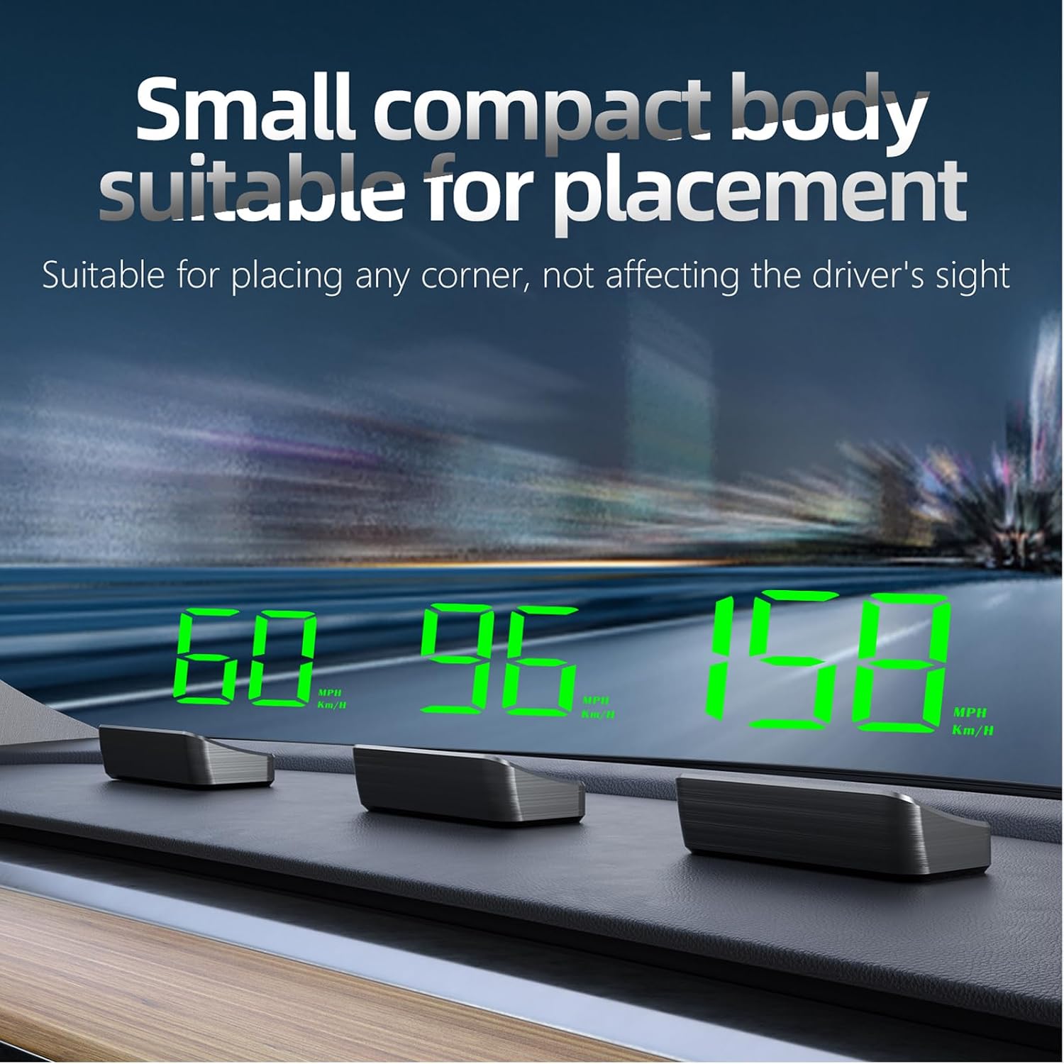 Liiiyuan Head Up Display M2, HUD Projection Display Speed, Compact Body, Large Font, Plug and Play, Suitable for All Vehicles