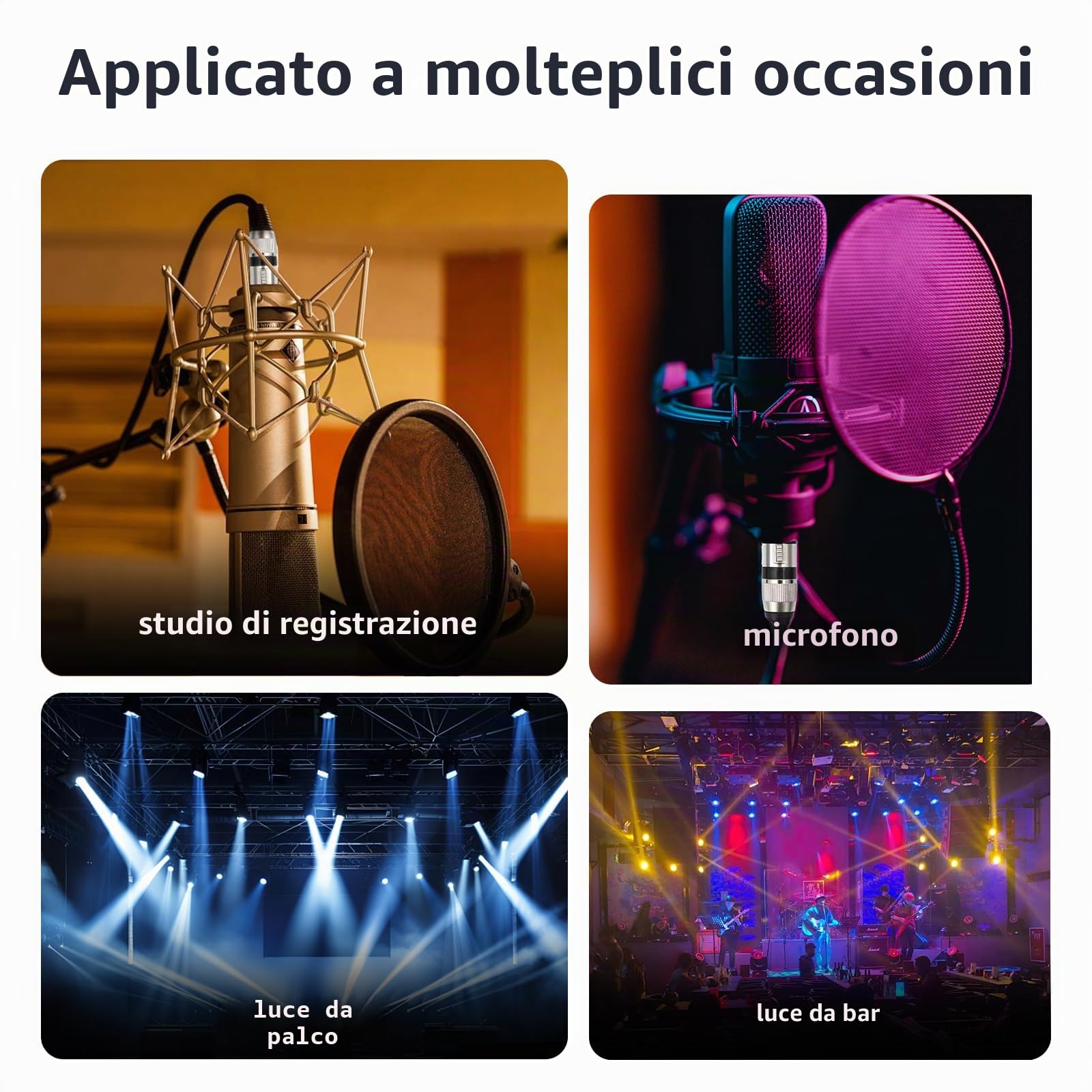 Cavo per microfono XLR, intreccio in nylon Premium cavo XLR simmetrico, cavo di collegamento per microfono DMX a 3 pin maschio a femmina, cavo per microfono DMX con preamplificatori/sistemi di
