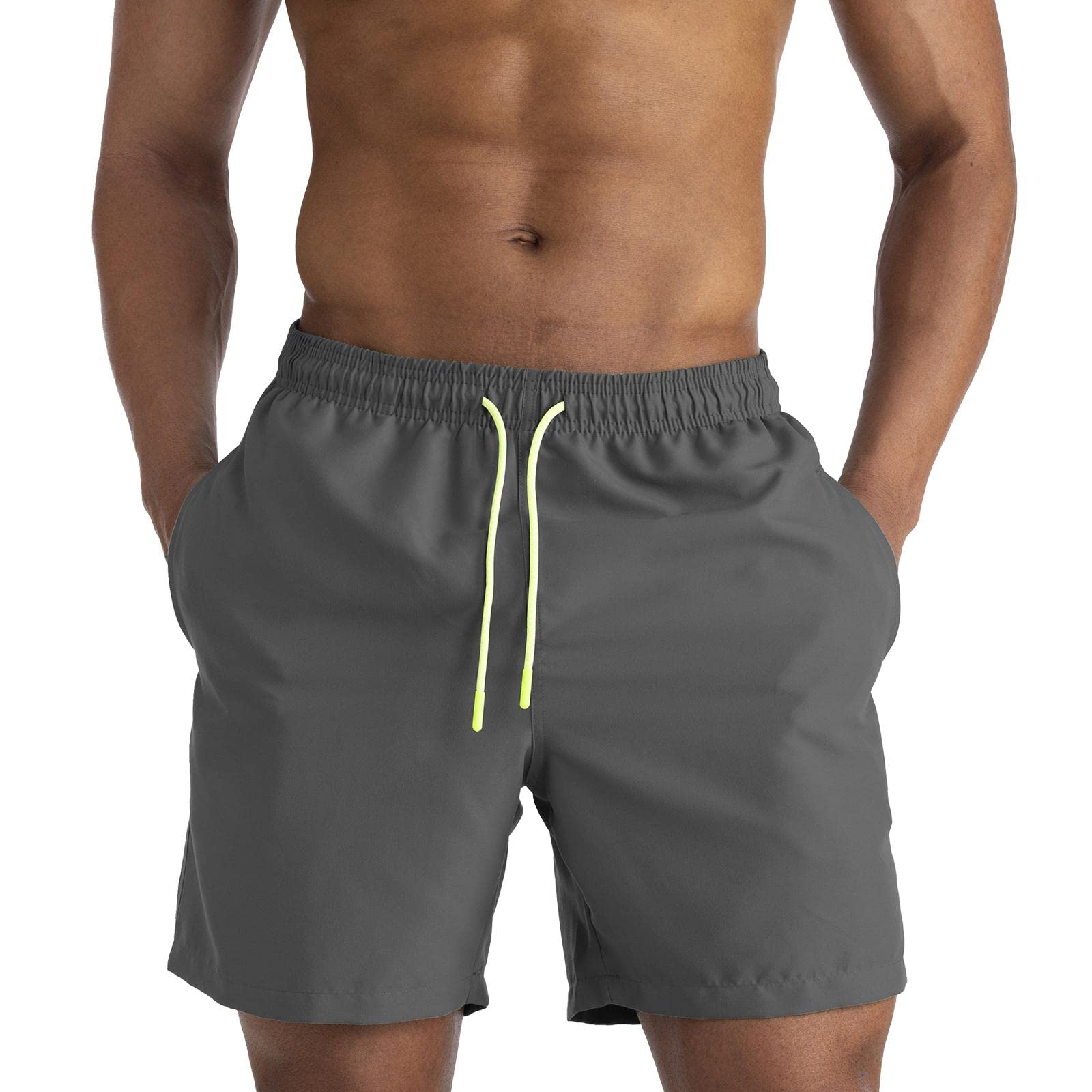 EDOTON Costumi da Bagno Uomo, Leggeri ad Asciugatura Rapida Costume Piscina Uomo Lungo Impermeabili Costume Uomo Mare con Cintura Regolabile e Tasche/Nuoto/Surf/Casual