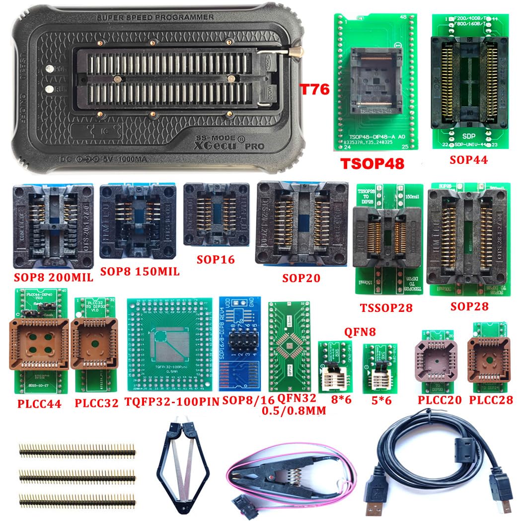 T76 Programmer 17 Adapters for with Xgecu T56 Programmer Tl866ii