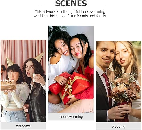 Miniatura 4 de Uonlytech Decoración de pared de luna de estilo moderno, decoración de bola de discoteca, colgante reflectante, decoración del hogar, arte de pared