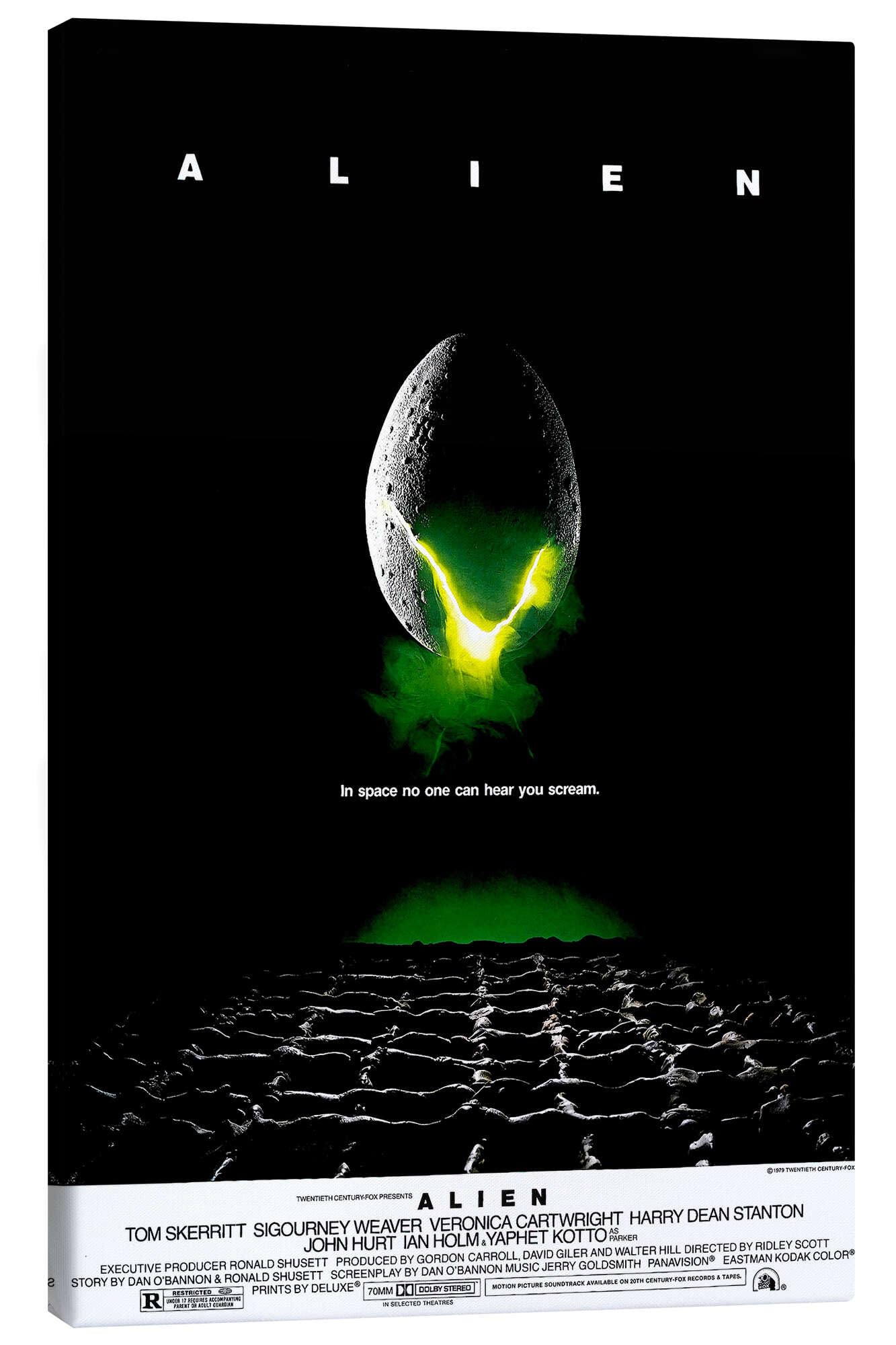 Alien - Das unheimliche Wesen aus einer fremden Welt (englisch) Leinwandbil | 40 x 60 cm Wandbilder Wanddeko