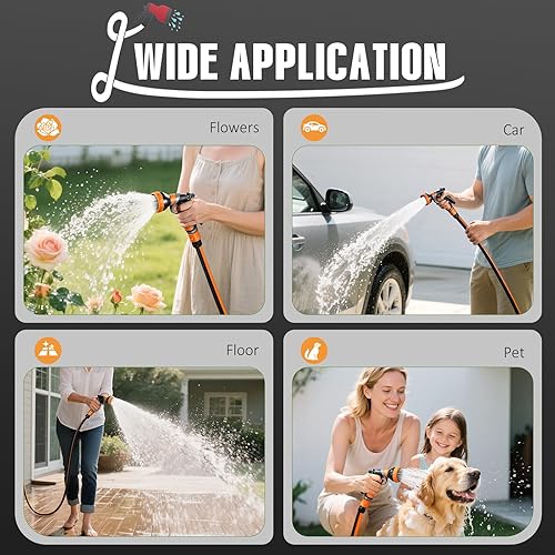 Miniatura 7 de Carrete de manguera de jardín retráctil exterior 12 pulgada x 100 pies, carrete de manguera VOTREK de rebobinado automático montado en la pared