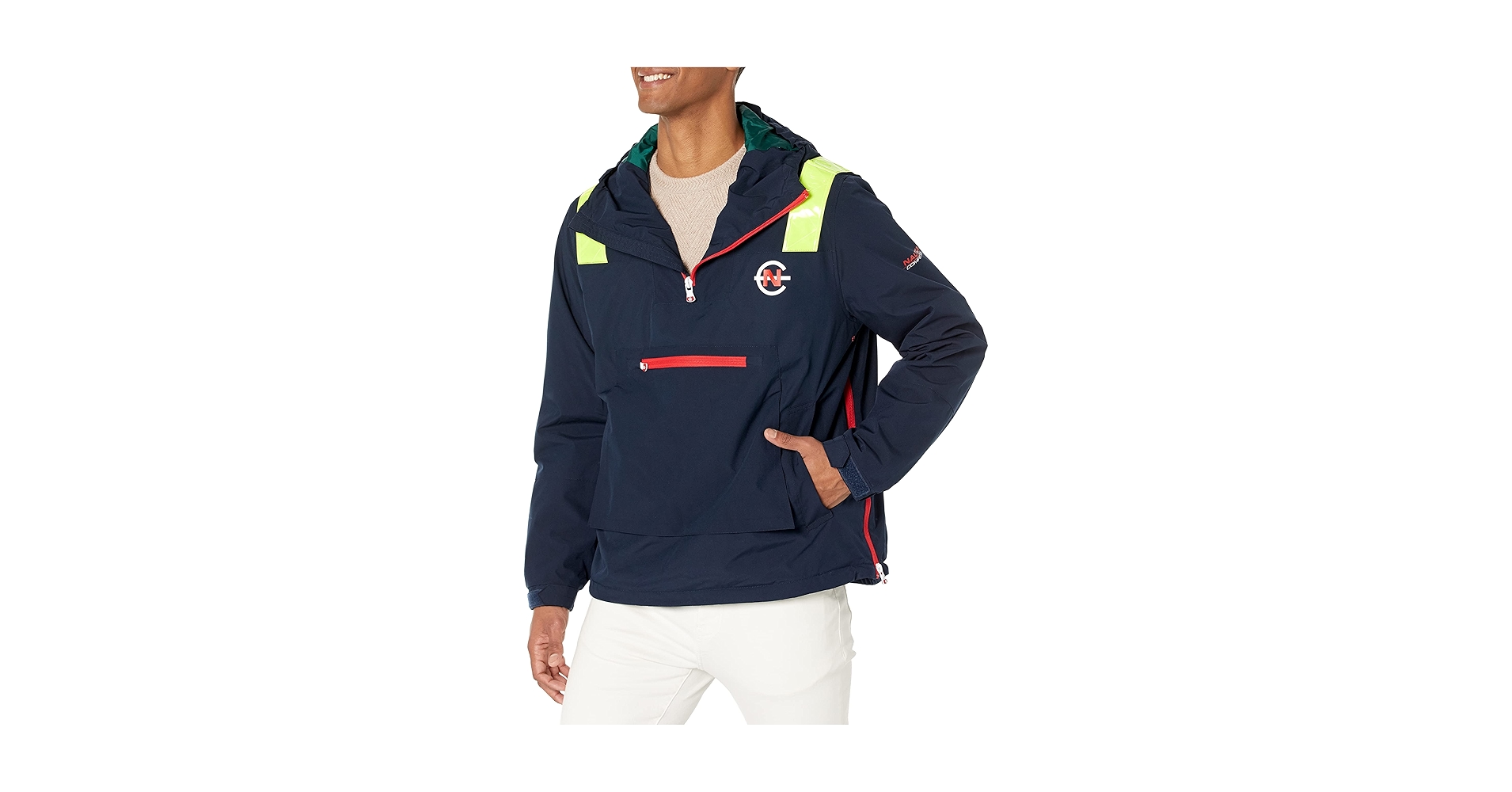 Nautica Competition Sustainably Crafted Anorak Jacket,Navy,S