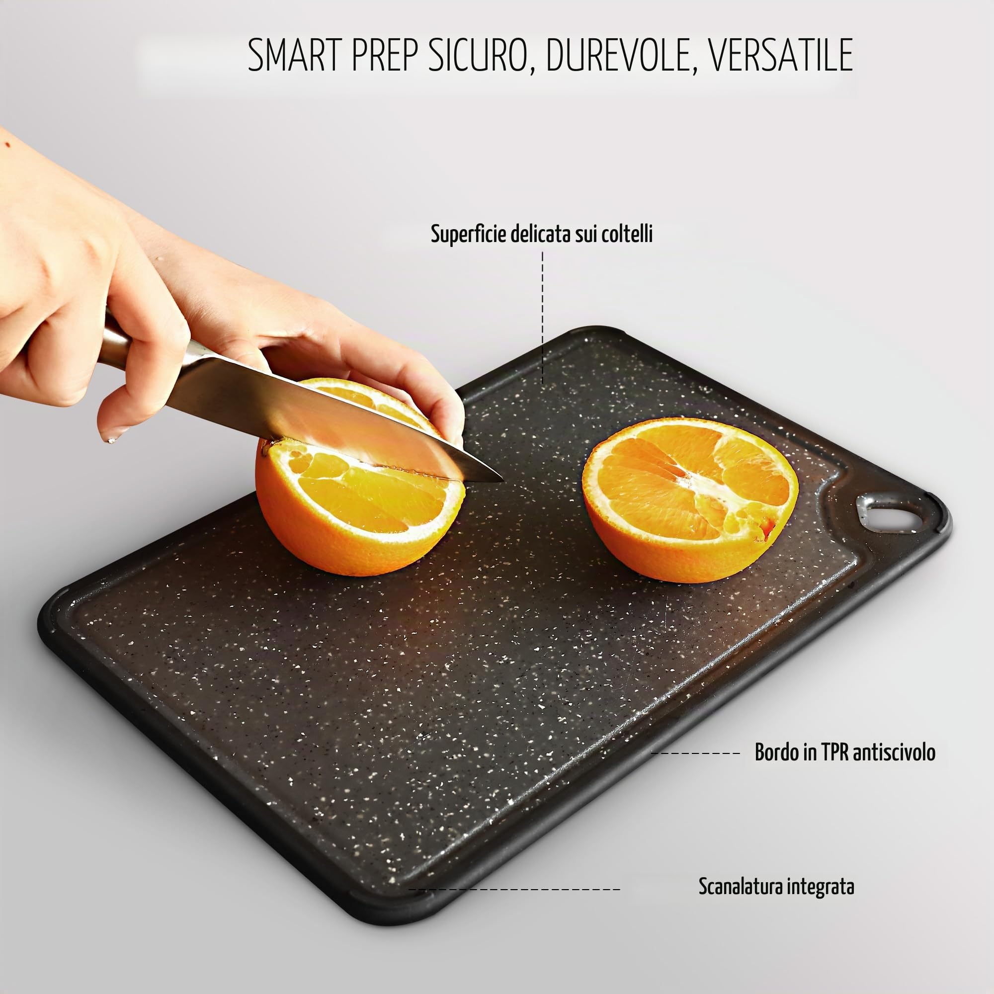 hecef set coltelli da cucina professionali in acciaio inox con borsa coltelli, foderi, tagliere reversibile, affilacoltelli 2 stadi e forbici, 10 Pezzi utensili cucina per picnic, campeggio e barbeque