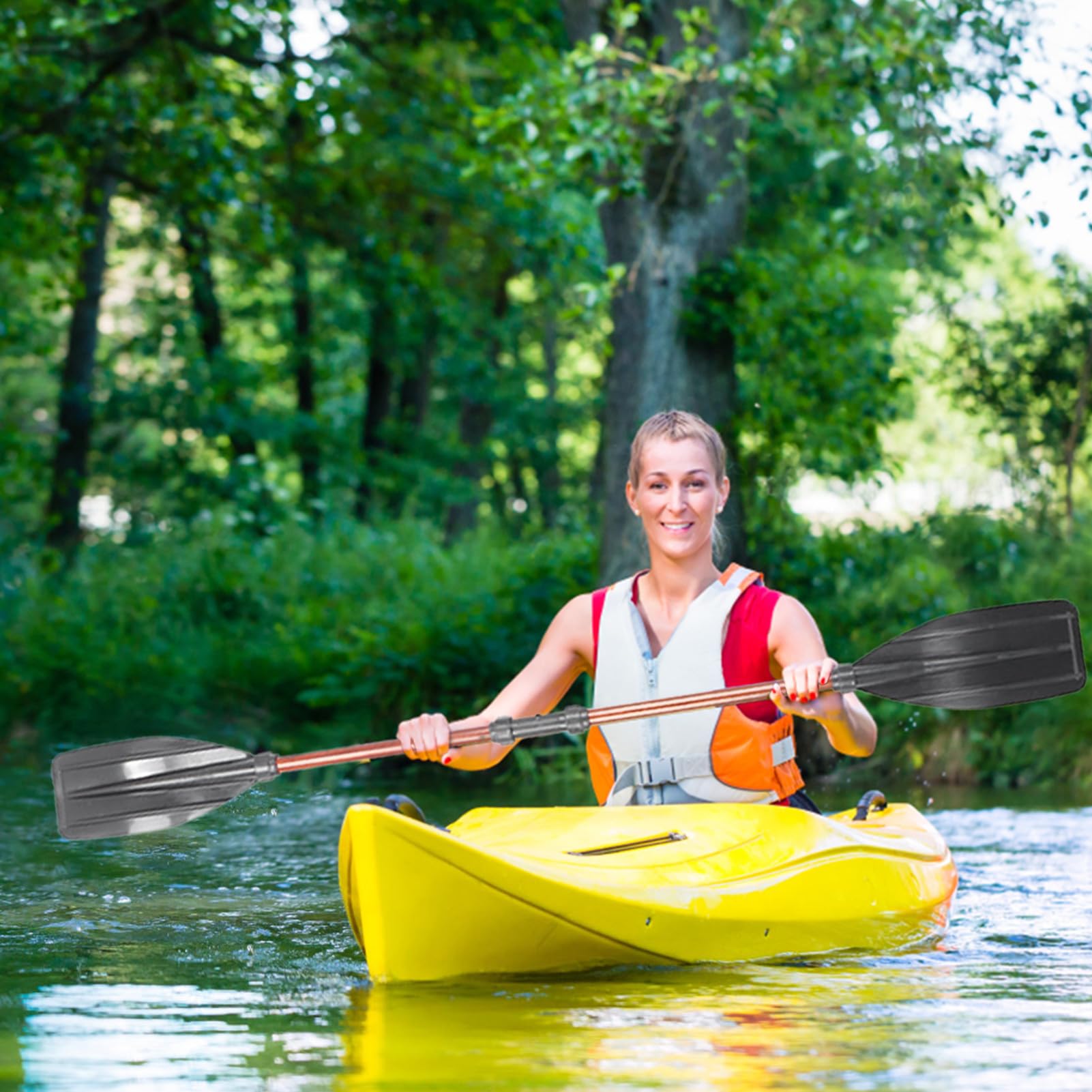 Pagaia rimovibile per kayak - Stand Up Paddle, pagaia doppia | pagaia ad alte prestazioni con albero in alluminio con pale in PP rinforzate, pagaia ispessita per barche, kayak e tavole 50,4/61 pollici