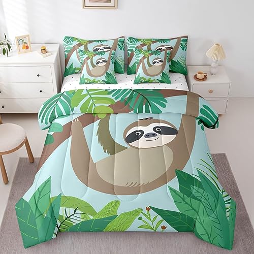 Erosebridal Sloth Bed in a Bag King Size Comforter Set 7 Pie
