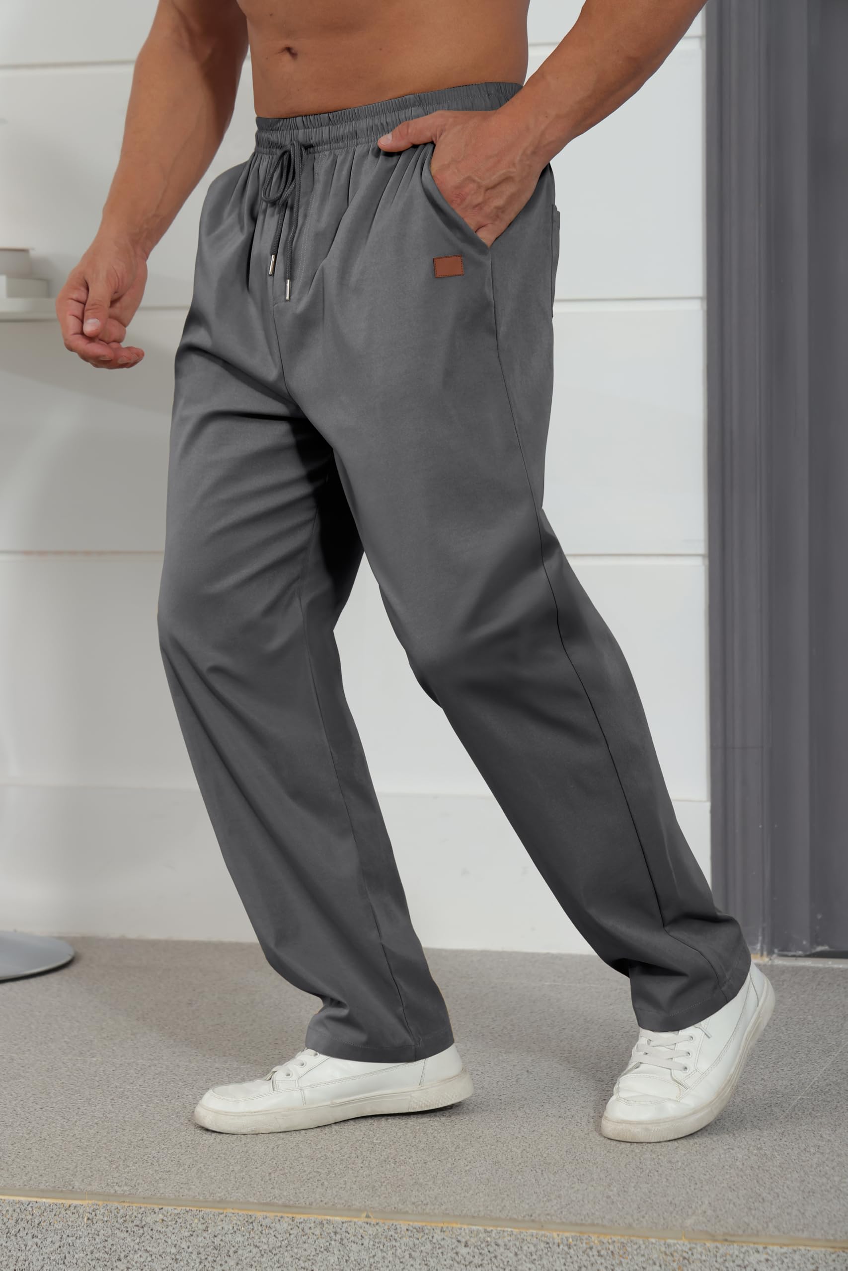 Męskie spodnie robocze, bojówki, lekka, elastyczna talia, spodnie treningowe, joggery dla mężczyzn, M-4XL