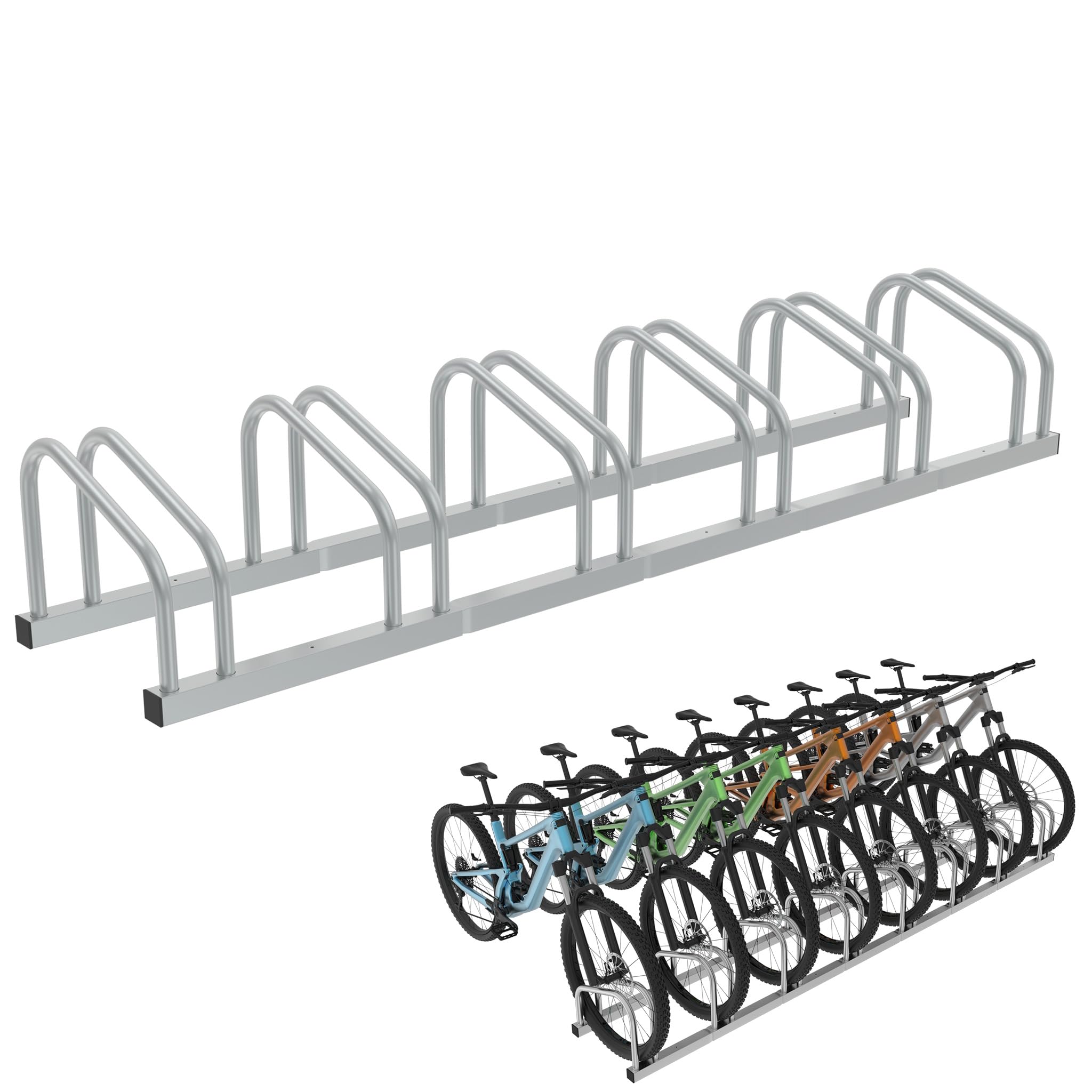 HENGMEI Râtelier Familial Râtelier de Rangement Range-vélo support pour 6 vélos à Monter au Mur/Sol