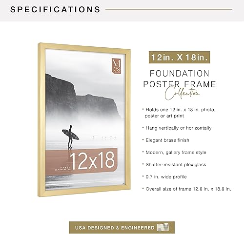 Vista 84 de MCS Gallery Foundation - Marco de póster, marco de fotos para arte de pared, negro, 16 x 20 pulgadas, individual