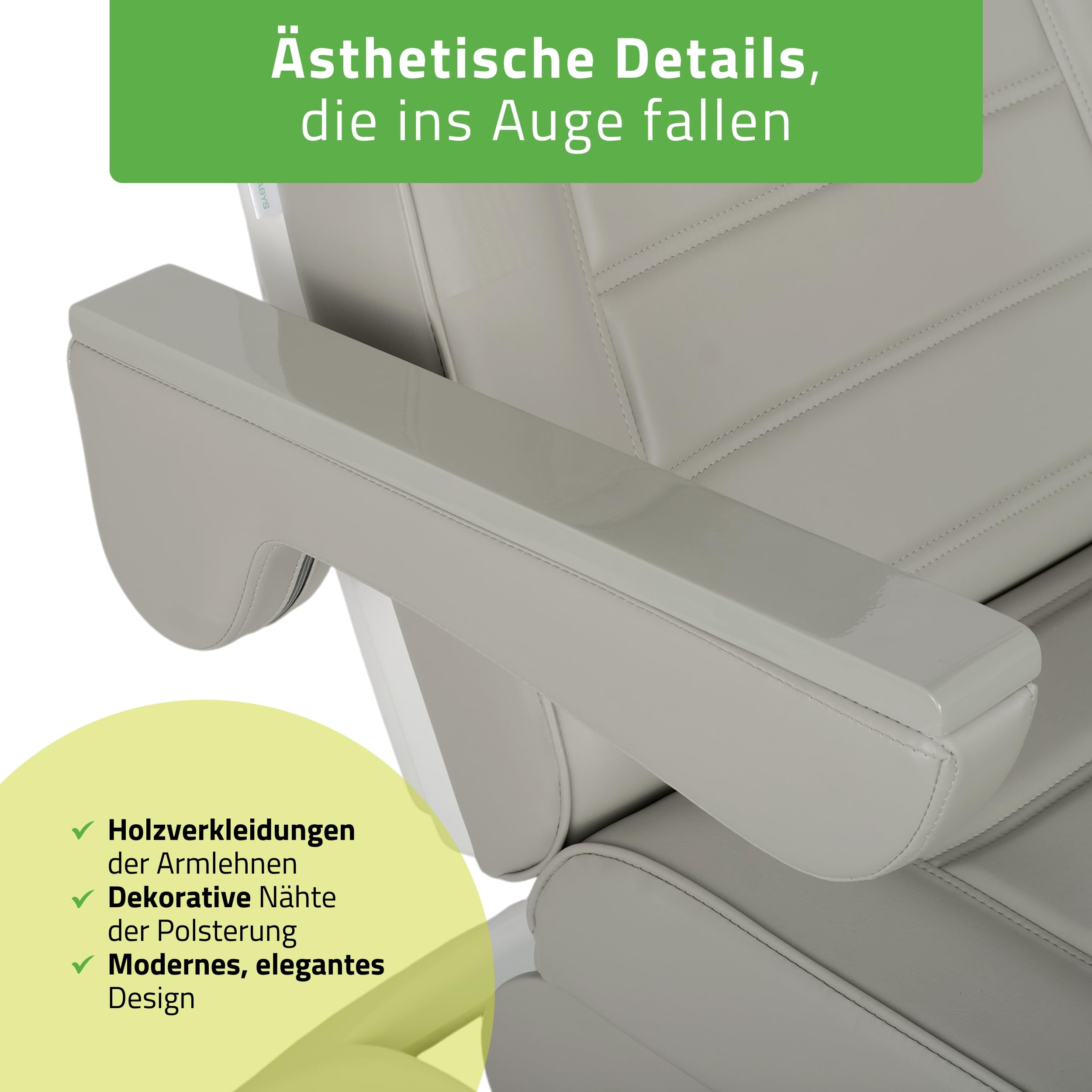 HABYS Kosmetikliege Elektrisch Leo PRO 4, Elektrische Massageliege (Grau)