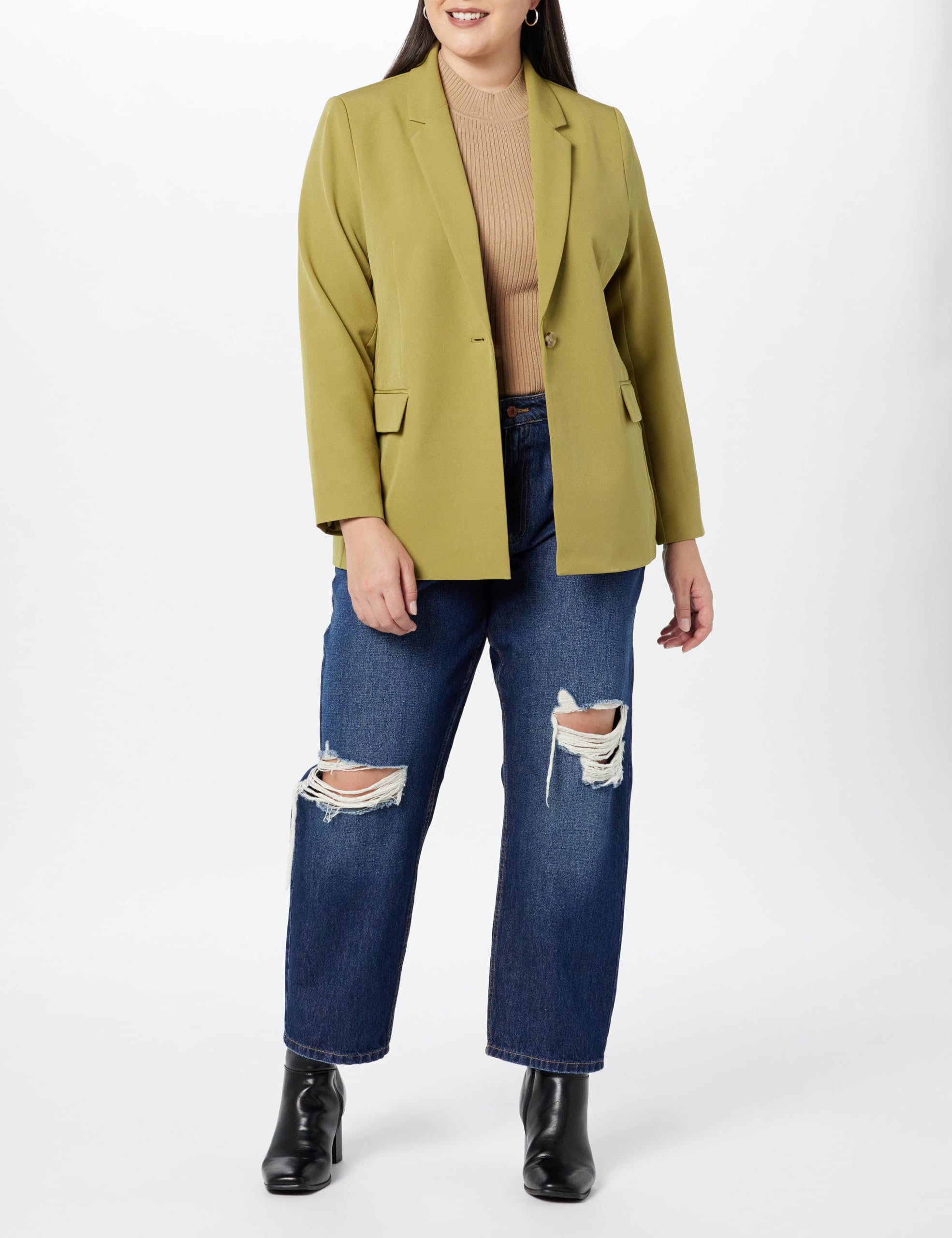 The Drop Women's Karolina Sleeveless Ribbed Mock-Neck Sweater